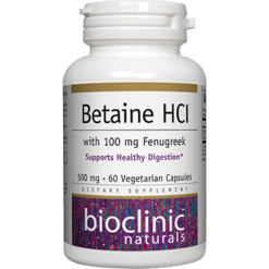 Bioclinic Naturals Betaine HCL w Fenugreek 60 vegcaps BC9229