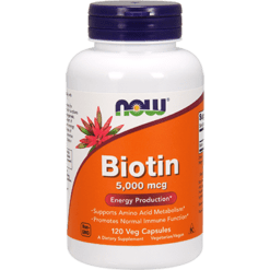 NOW Biotin 5000 mcg 120 vegetarian capsules N0474